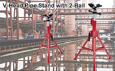 Применение V-образной двухроликовой складной регулируемой опоры для труб Remmers Atlant 1/8-12 Применение V-образной двухроликовой складной регулируемой опоры для труб Remmers Atlant 1/8-12